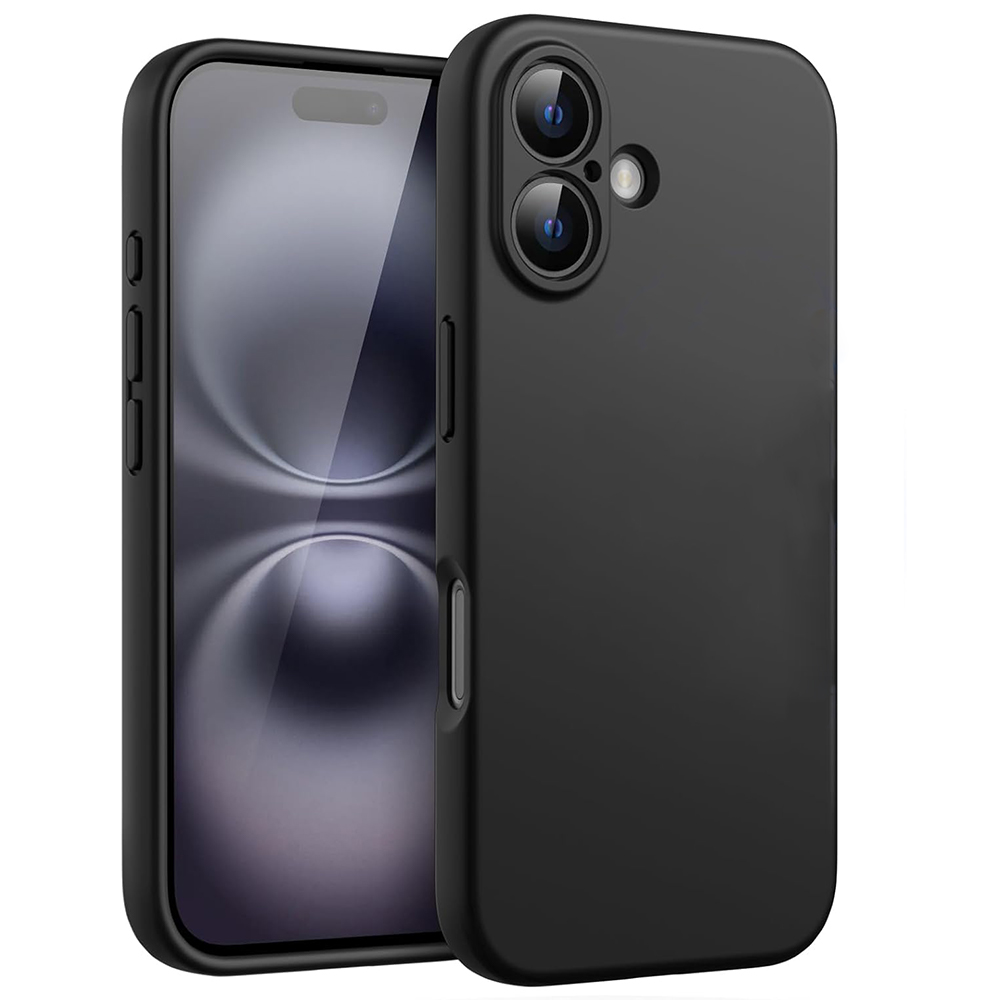 Cover Morbida Nera Opaca in Silicone di Lusso per iPhone 17 Air 16 15 14 13 12 11 Pro X XR XS Max 16E 17E 7 8 Plus