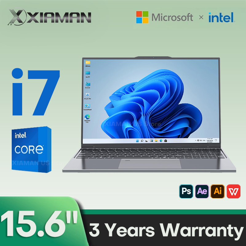 Computadora portátil de 15,6 pulgadas Intel Core i7 6500U Windows 11 Pro 16GB RAM 512GB 1TB SSD portátil Notebook PC Gamer portátiles para juegos