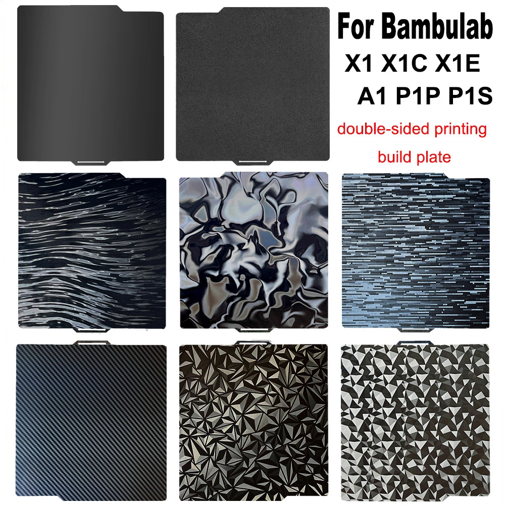 Plaque de construction pour laboratoire Bambu X1 P1P A1, feuille PEI PEO pey lisse X1C, feuille de carbone PET PEI pour laboratoire de bambou x1c Bambulabs P1s a1