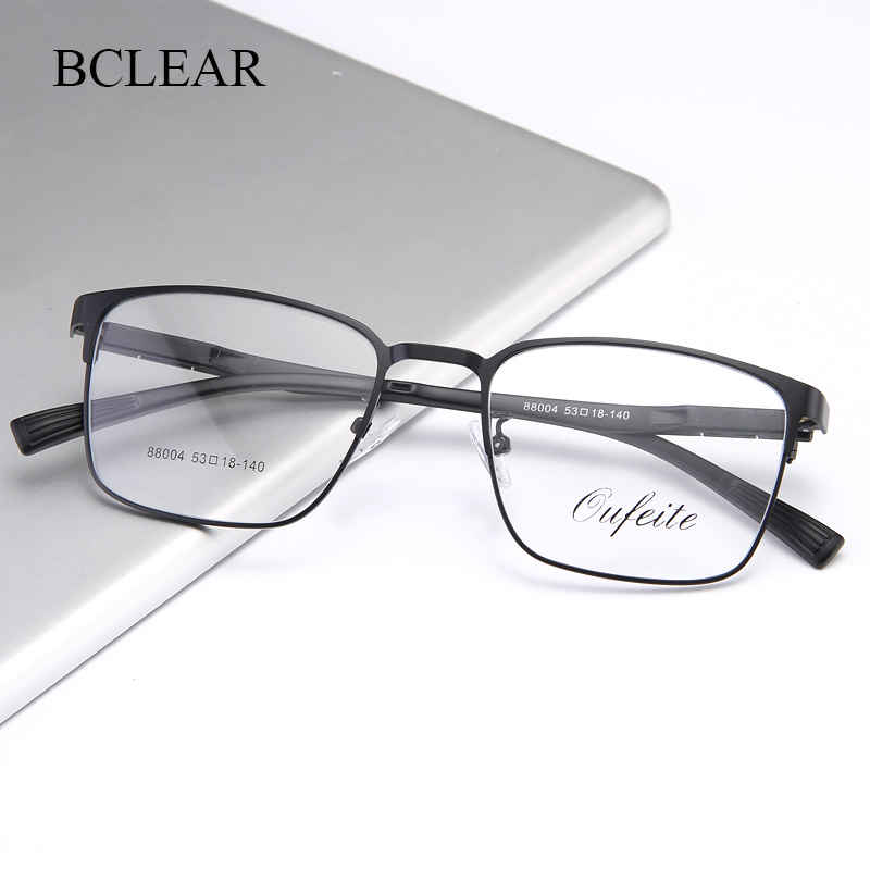 BCLEAR Classic Fashion Men Alloy Optical Frame TR90 Legs Male Spectacle Eyeglasses Frames Myopia Prescription Eyewear Full Rim