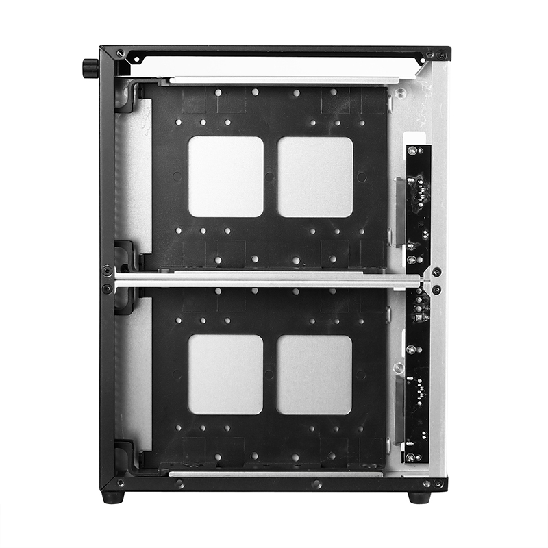 Корпус Mini-ITX для NAS объемом 4,5 л с возможностью горячей замены 3,5-дюймовых жестких дисков; Идеально подходит для домашнего офиса и сетевых сред.