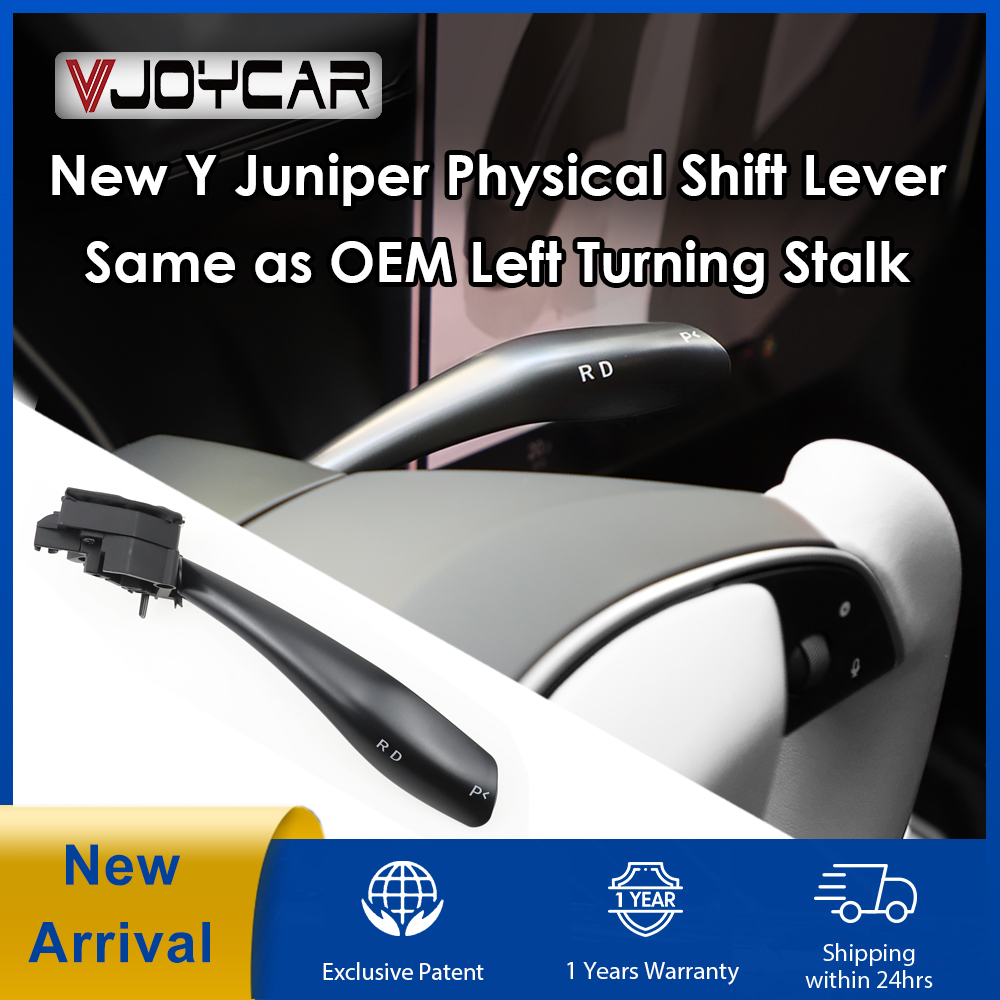 VJOYCAR новейшая новая модель Y Juniper, рычаг переключения передач, комплект физического переключения передач, ручка индикатора D P R для Tesla New Y, простая установка