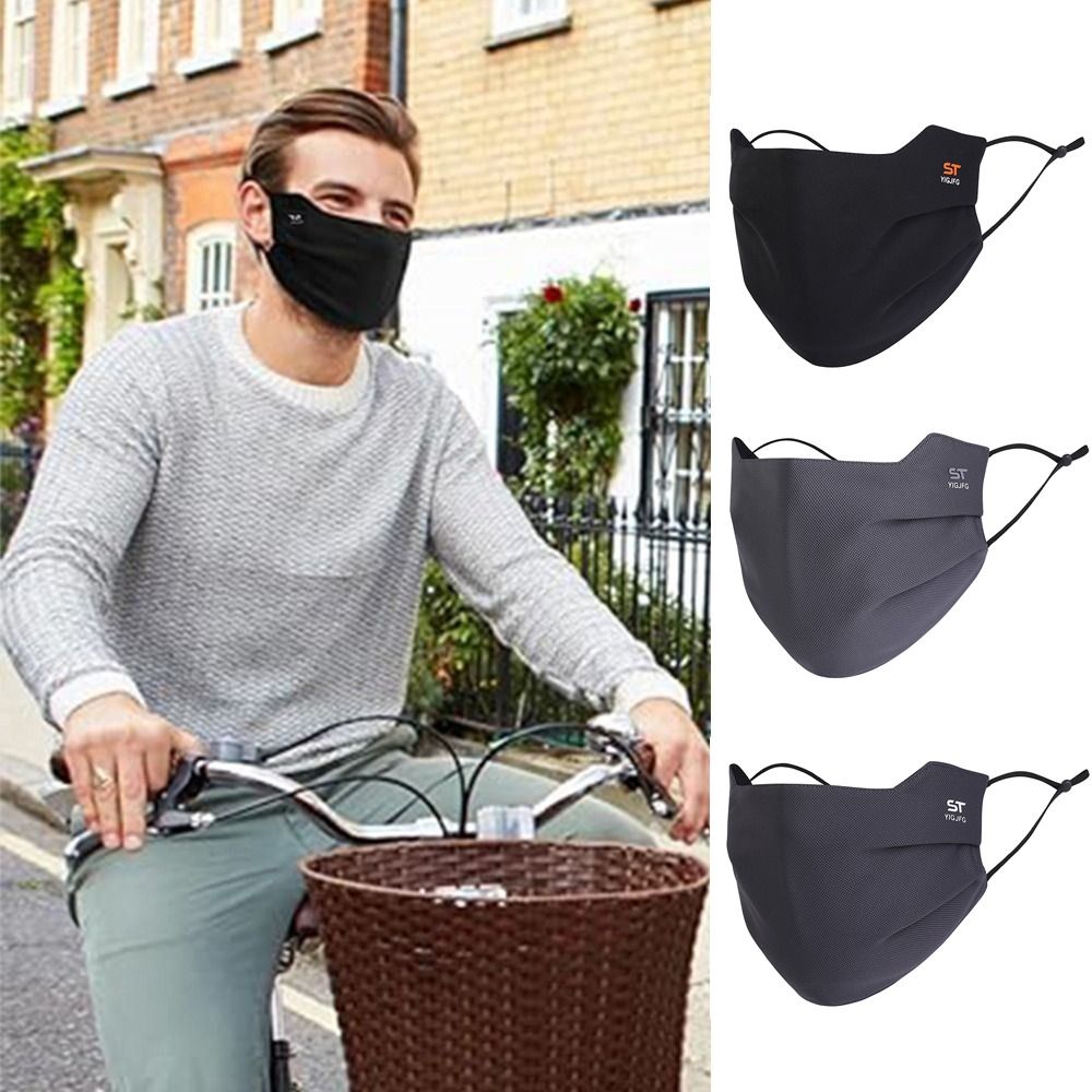 Neue trendige waschbare Sonnenschutz-Gesichtsmaske, wiederverwendbar, atmungsaktiv, UV-Gesichtsschutz, warme einfarbige Sonnenschutzmaske für den Außenbereich