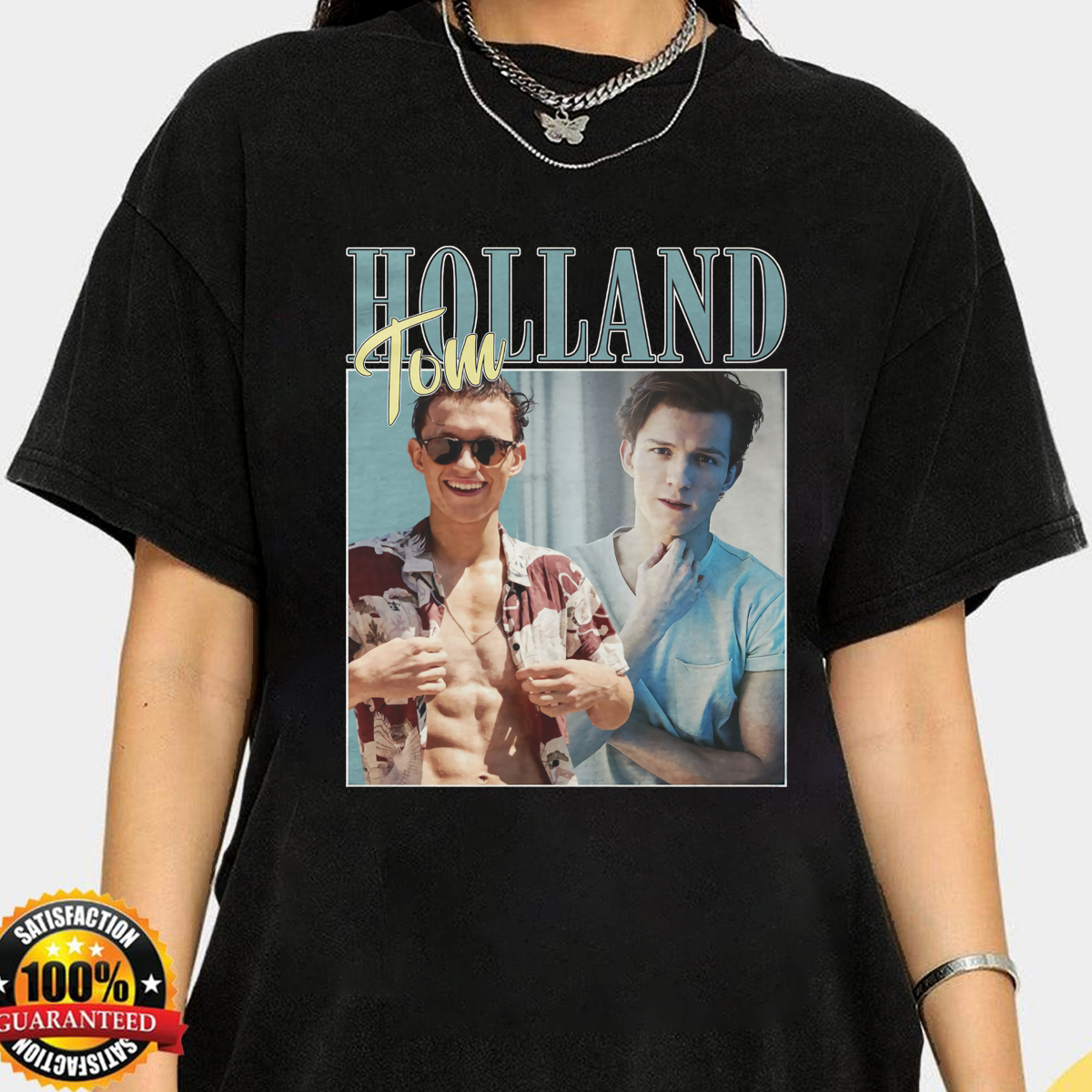 Tom Holland Retro anni '90 camicia ispiratrice Rap Hip Hop Tom Holland Homage Tee Vintage Tom Holland T-Shirt Kawaii Graphic Tee top