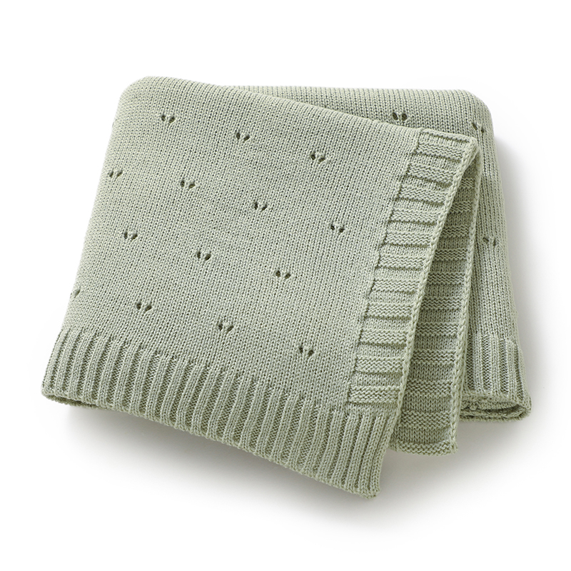 Newborn Baby Blanket Knitted Solid Infant Stroller Swaddling Wrap Super Soft Plaid Sleepsack Warm Boy Girl Bedding Quilt 90*70CM