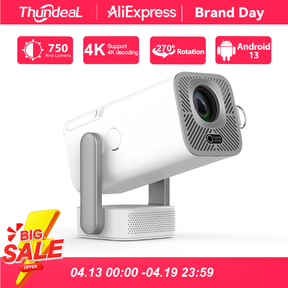 ThundeaL HD Mini-projector TD80 Pro Full HD 1080P 4K Video WIFI Android Draagbare projector TD80Pro Home Theater Cinema PK TD80W