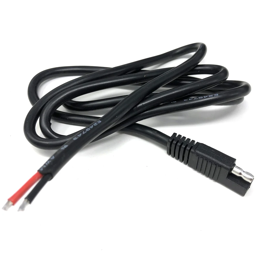 DIY 100 cm SAE Connector 2 Pin Lug Kabel Batterij Oplader Quick Disconnect SAE Verlengsnoer 14AWG Voor motorfiets, Auto, Tractor