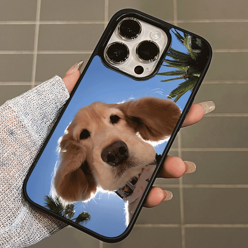 Coconut Tree Cute Dog Coverage Chic Case for IPhone 15 14 13 Pro Max Back Phone Cover for 12 11 Pro Max 12 MINI XR XS MAX Capa
