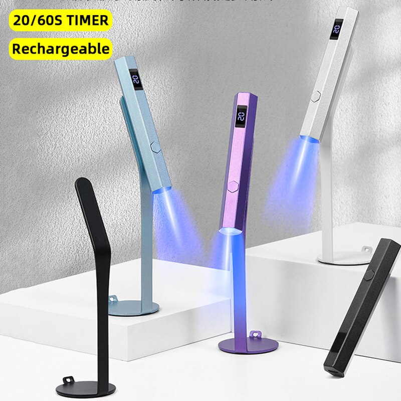 Mini lampada a Led UV portatile per unghie asciugatrice portatile ricaricabile per la polimerizzazione dello smalto Gel con macchina per Manicure con Display