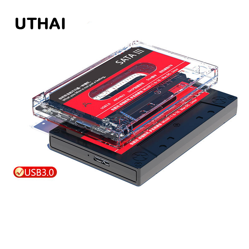 UTHAI T46 nuevo disco duro externo USB 3,0 SATA 5Gbps 2,5 pulgadas HD externo HD funda para PC/portátil cinta disco duro