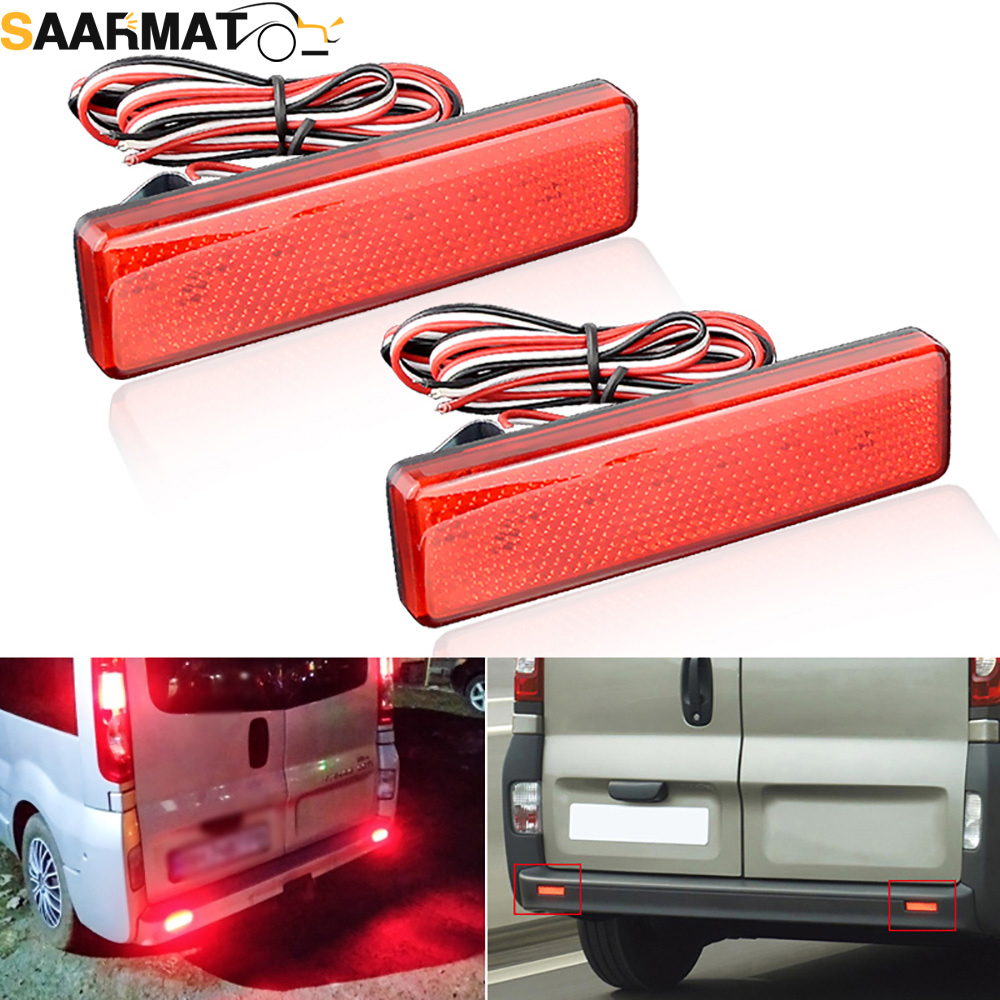 2 pezzi lampada freno a LED paraurti posteriore riflettore luce per Renault Trafic Master per Nissan Primastar per Opel Vauxhall Vivaro Movano