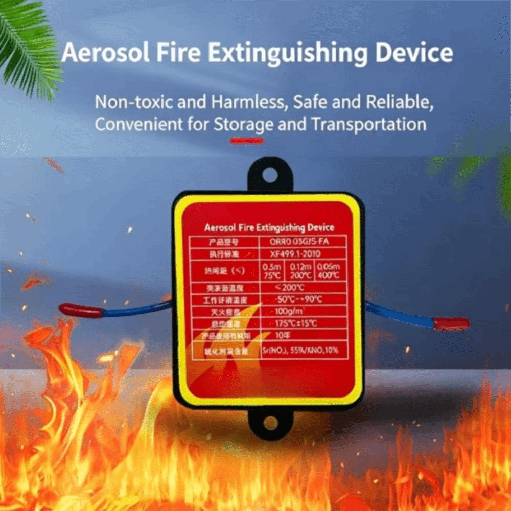 Dual-Line Design Flame Retardant Device Flame Retardant Automatic Activation Fire Extinguishing Device DIN Rail Mount
