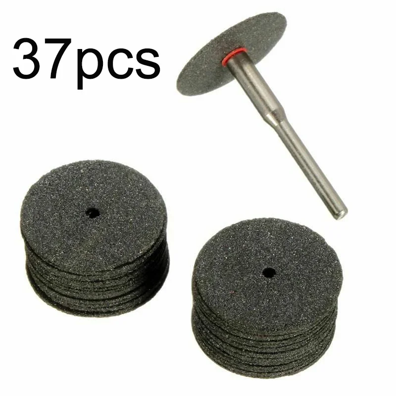 36pcs 24mm 금속 커팅 디스크 Dremel 그라인더 로타리 도구 원형 톱 블레이드 휠 커팅 샌딩 디스크 그라인딩 휠 연마재