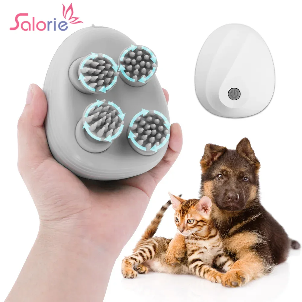 Masajeador de cabeza eléctrico, cuerpo, hombro, pierna, brazo, cuello, tejido profundo, masaje del cuero cabelludo, dispositivo vibratorio para masaje de mascotas y gatos