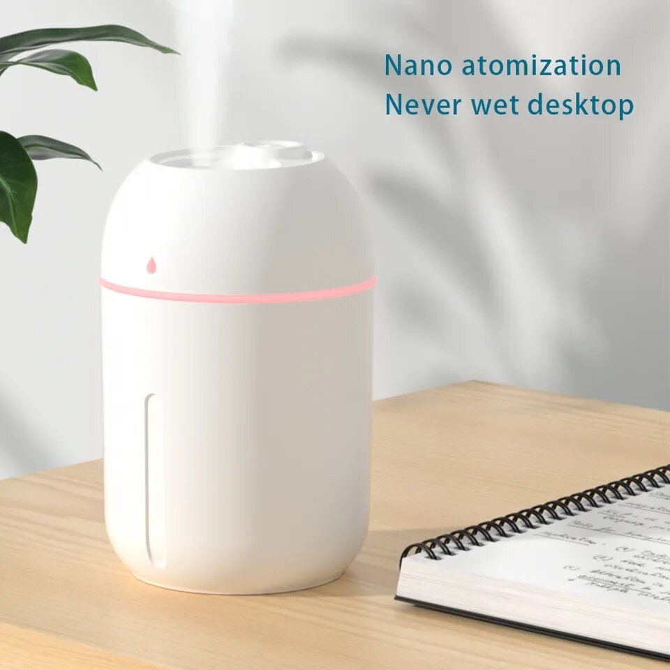 330ML nowy projekt Mini USB przenośny chłodny dyfuzor zapachowy olejek eteryczny do nawilżacza powietrza z Led do domowego biura jogi