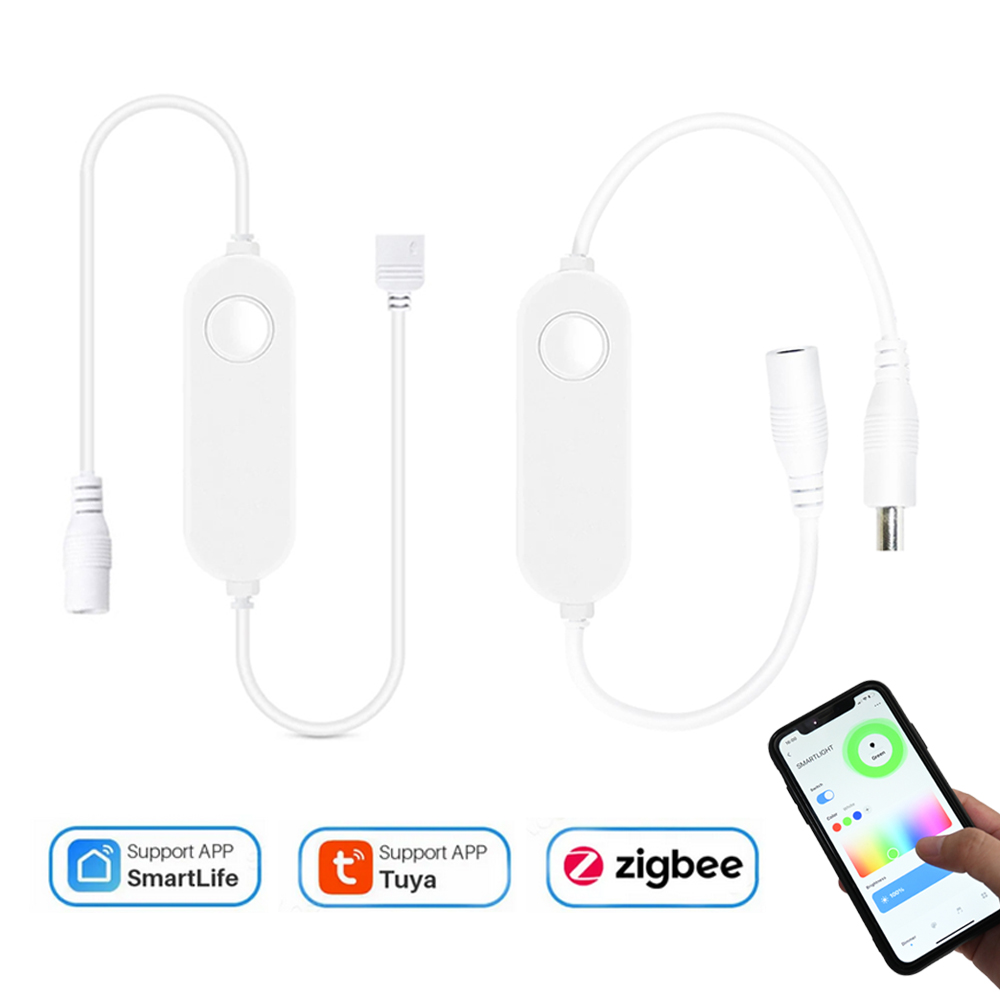 Tuya Zigbee Smart LED Controller 5V 12V 24V Dimmer Einfarbig CCT RGB RGBW RGB + CCT Streifen für APP Alexa SmartThings zigbee2mqtt
