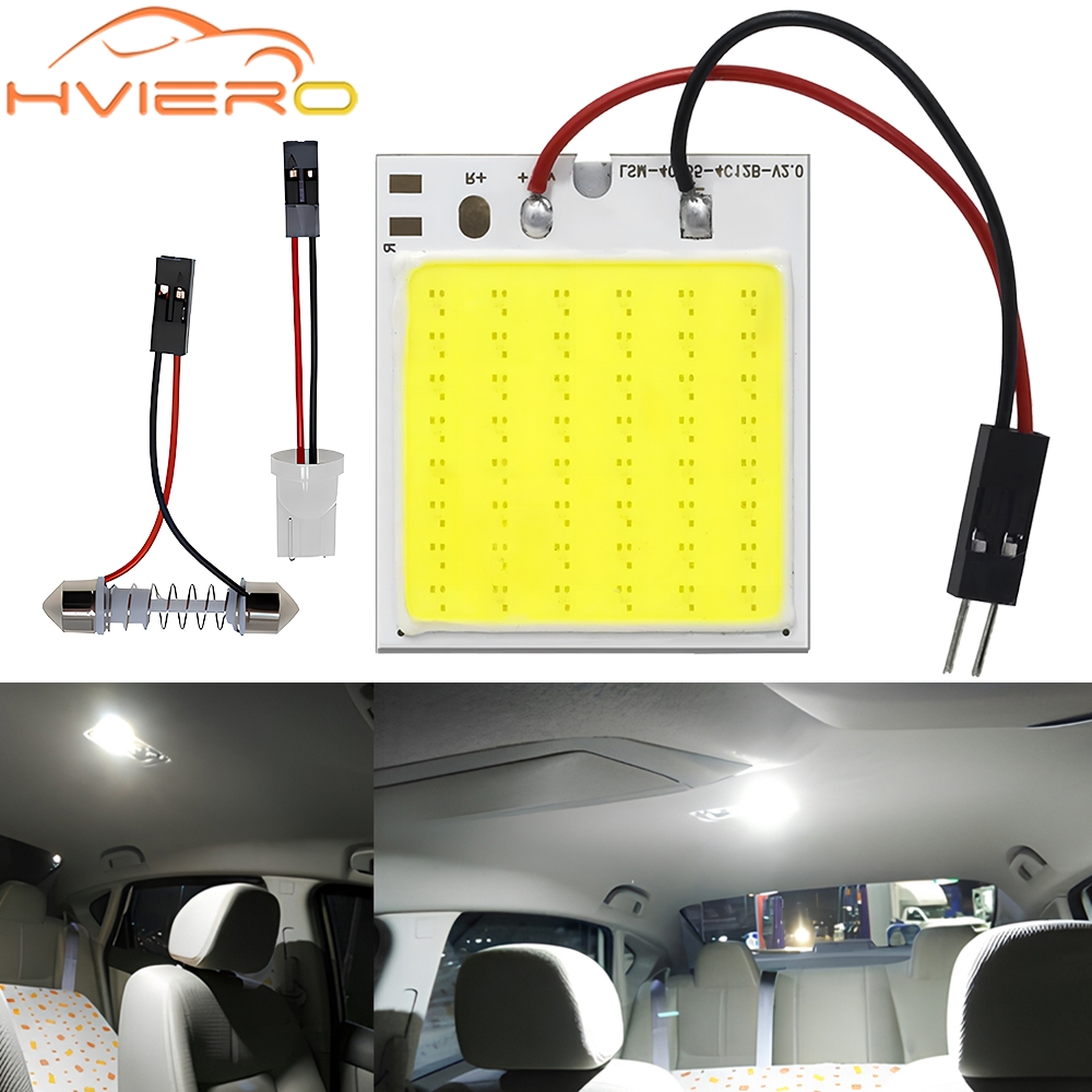 T10 C5W รถ LED Cob 16/24/36/48SMD สีขาวที่จอดรถหลอดไฟอัตโนมัติอ่านภายในแผงโคมไฟ Super Bright Festoon ไฟป้ายทะเบียน