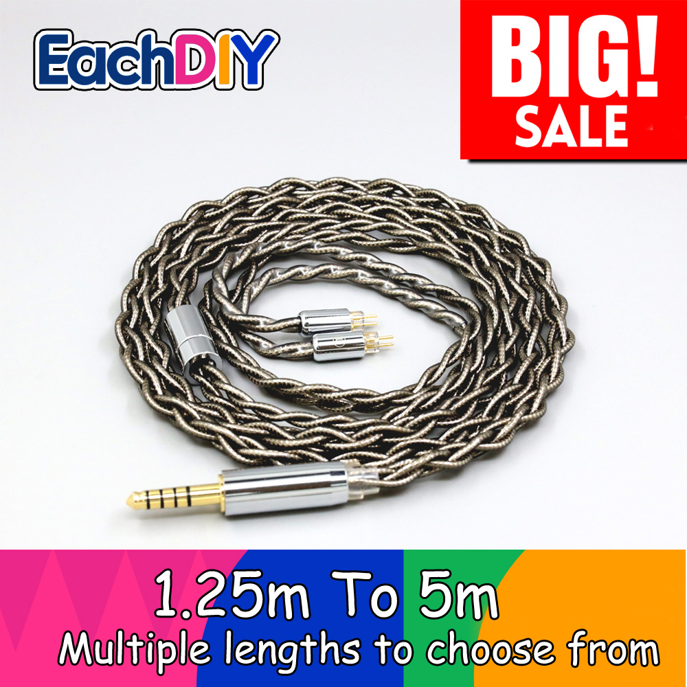 Câble pour écouteurs 99% pur argent palladium + graphène or, pour 0.78mm 2 broches BA W4r UM3X UM3RC JH13 High Step LN008207