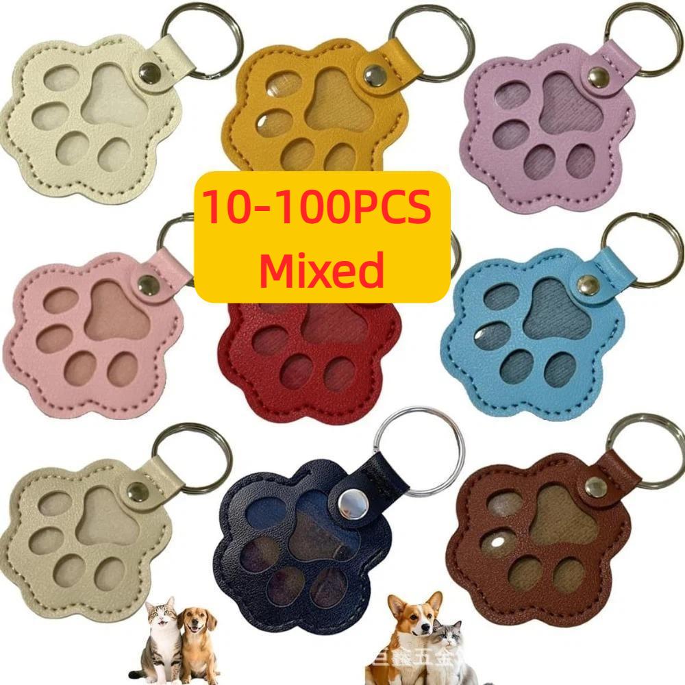 9 Kleuren Schattige Kattenpoot Vorm Huisdier Haar Opberg Sleutelhanger Draagbare Lederen Sleutelhanger Vachtverzamelaar Dierenhaar Sleutelhanger Groothandel
