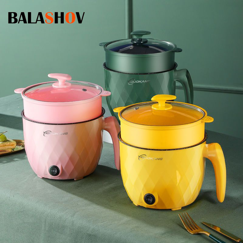 Olla arrocera eléctrica multifuncional de 1,8 L, Mini utensilios de cocina antiadherentes, multicocina para electrodomésticos y cocina, ofertas de ollas