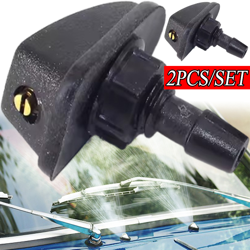 Boquilla de limpiaparabrisas para parabrisas delantero de coche, boquillas de chorro de lavadora, cubierta de boquilla de ventilador de agua Universal, ajuste de salida de lavadora, 1/2 Uds.