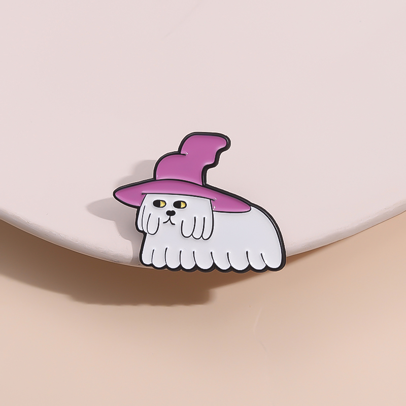 Alfileres de esmalte de animación clásica para niños, broches de sombrero de mago mágico, insignia de solapa, mochila decorativa, joyería de dibujos animados