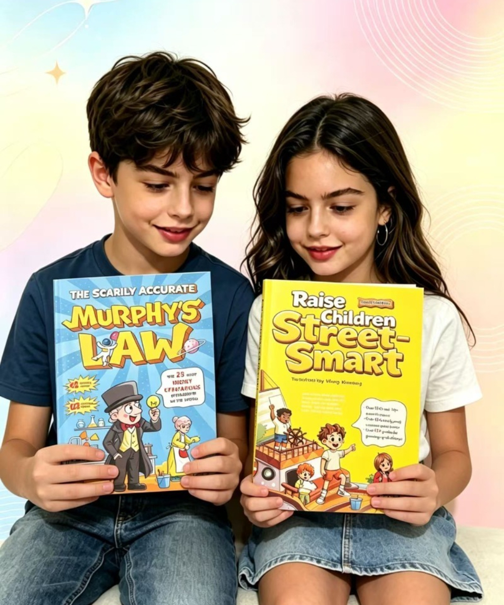 Murphy's Law + Raise Children Street-Smart English Comic Books Kids Educational Growth Wisdom Reading Book Set Holiday Gifts