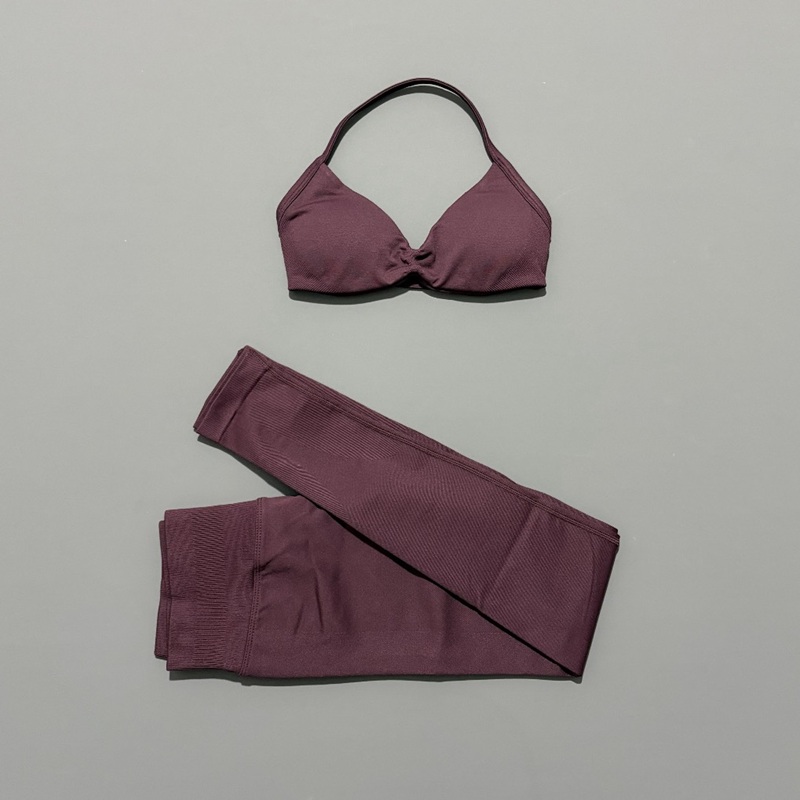 2 stuks HISTELLO naadloze yoga sportset voor dames, resistente rugloze bh, pilates, fitness, workout, hardlooplegging, gympak