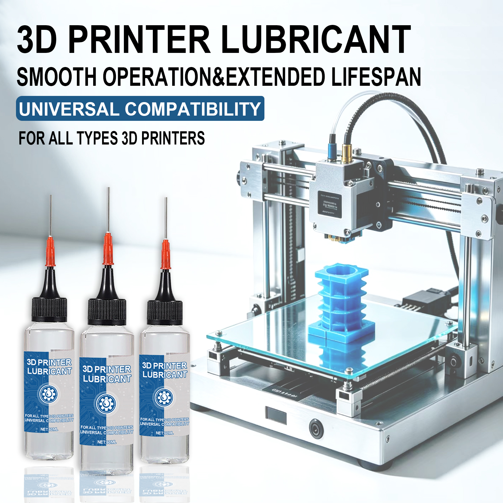 60ml Universelles 3D-Drucker-Schmieröl für Creality Ender 3 V2 Pro Bambu Lab Anycubic FDM Drucker Schienen-Schrauben-Teile