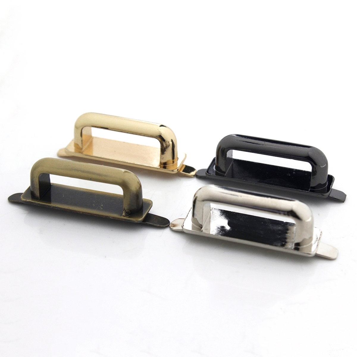 Ganchos de suspensión de arco de anclaje de Metal para bolso, gancho de hebilla lateral para bolso, correas de cuero, accesorios para manualidades, 2 uds.