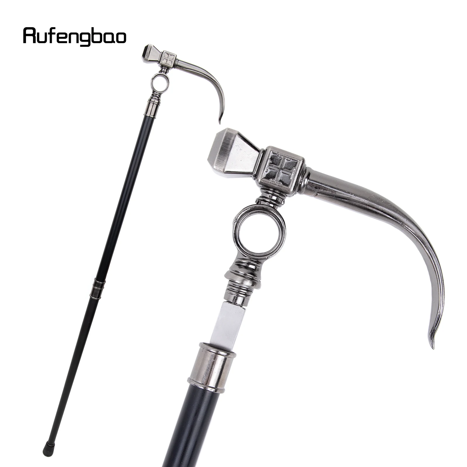 Bastón largo con martillo para caminar, espada oculta de 26cm, espada de bastón de moda de autodefensa, Cosplay de Halloween, bastón de vampiro de 93cm