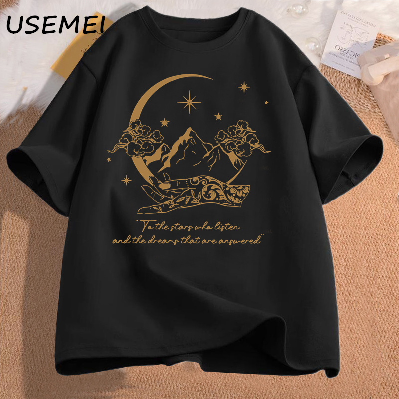 Velaris City of Starlight t-shirt da donna alla stella che ascolta la maglietta Acotar SJM Merch City of Starlight magliette magliette in cotone