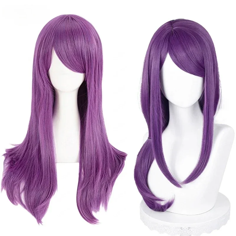 Anime Cosplay Kamishiro Rize Cosplay Pruik 70 cm Paars Rize Kamishiro Pruiken Hittebestendige Synthetisch Haar Pruiken Halloween Party