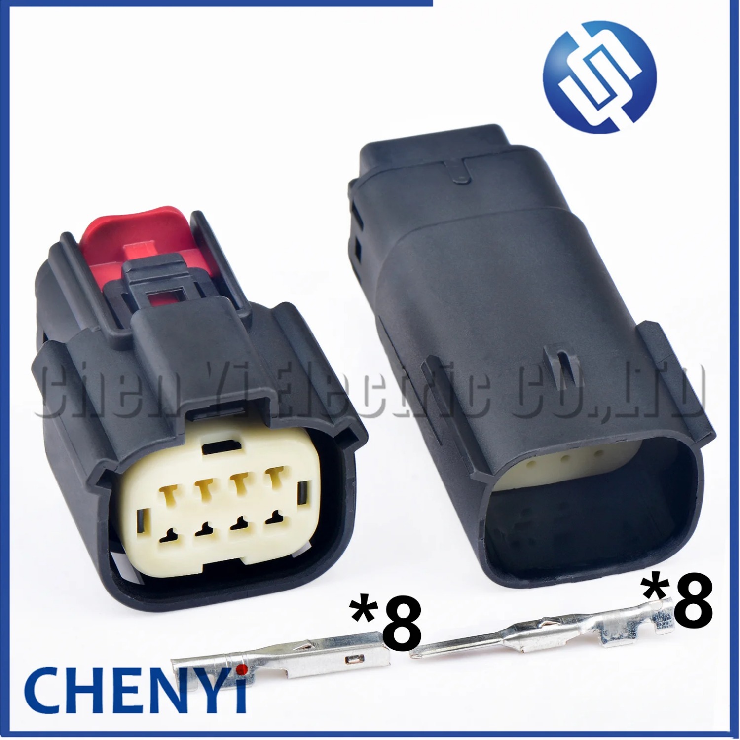 8 Pin 33472-0801 33482-4801 Auto elektryczne gniazdo światła reflektora samochodowego wtyczka kabla silnika dla Ford BUICK Chevrolet