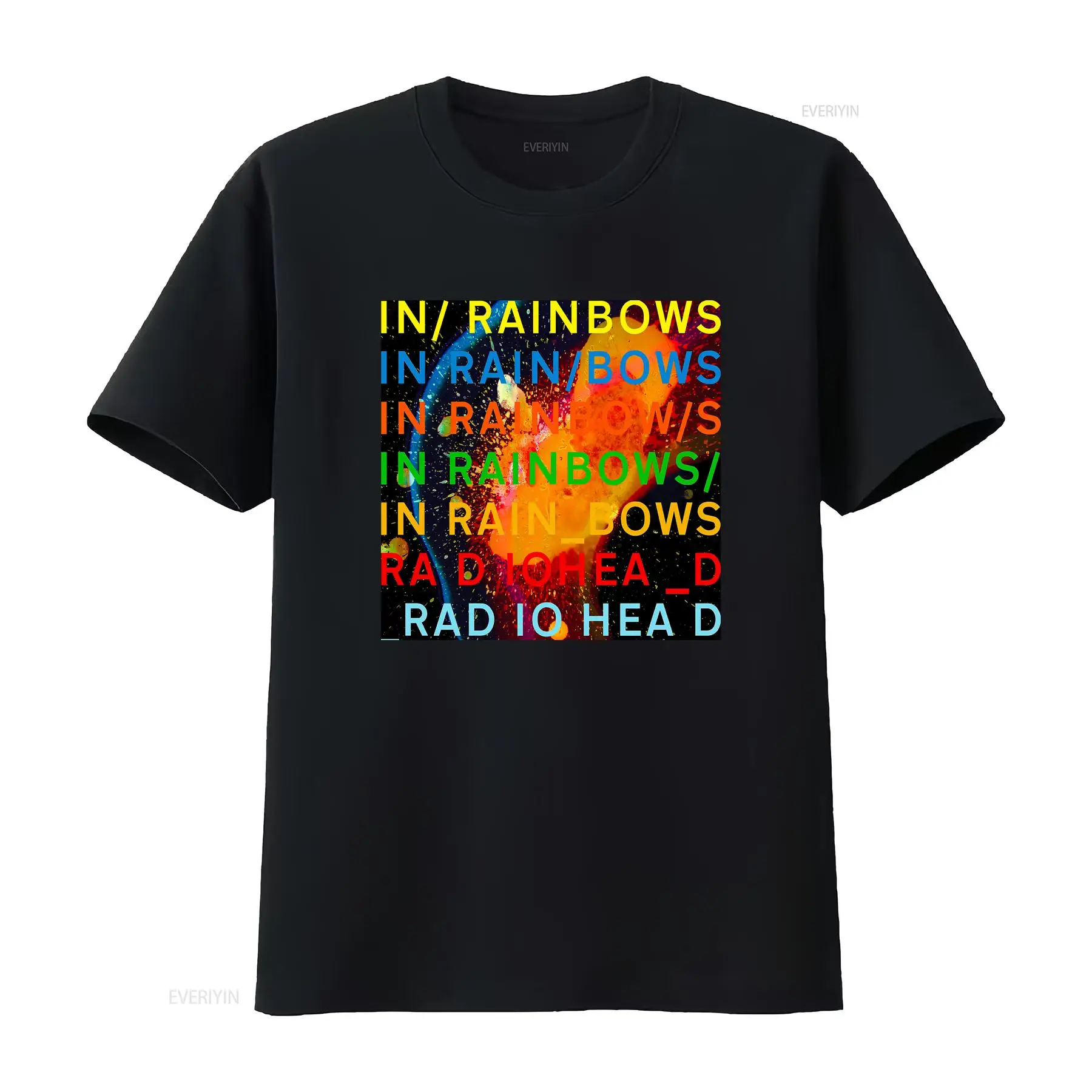 Maglietta Radiohead In Rainbows, regalo perfetto per i fan, nuova, vintage, effetto lavato, versatile, streetwear alla moda, comoda, elegante, traspirante