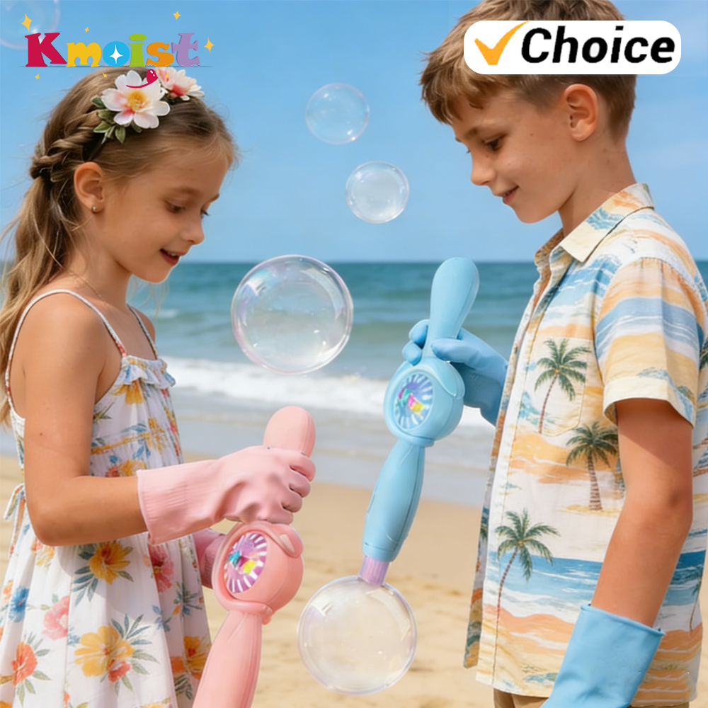 Máquina de Burbujas de Humo, Varita de Burbujas Elástica, Máquina de Burbujas Interactiva con Luces de Colores para Fiestas, Juguete para Fiestas al Aire Libre, Regalos