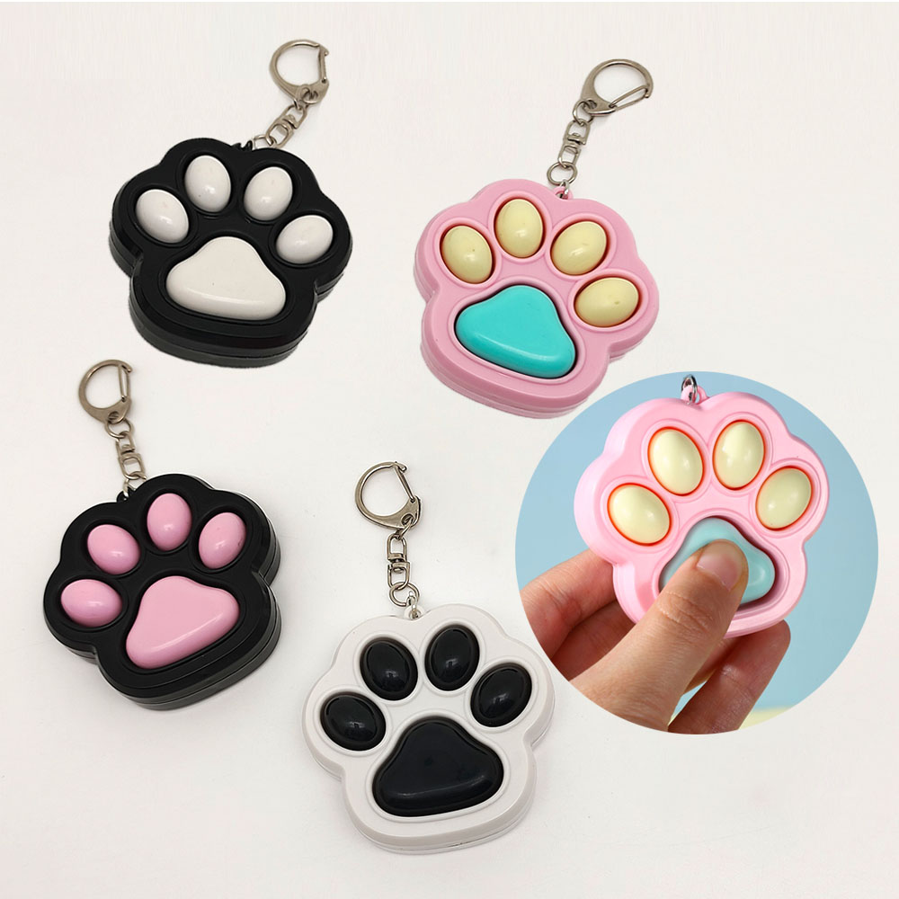 Cartoon Kawaii Kat Klauw Knoop Decompressie Speelgoed Sleutelhanger Schattige Paar Autotas Hanger Creatieve Sleutelhanger