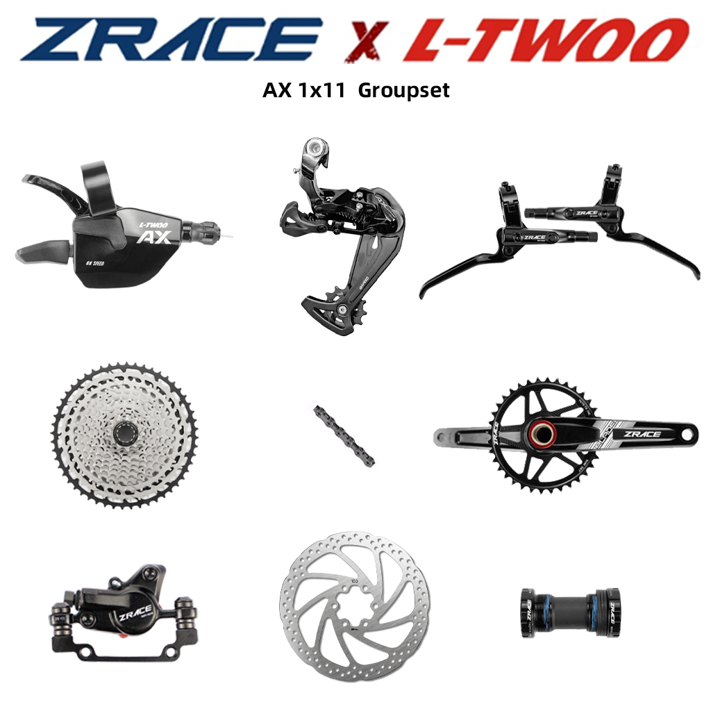 Groupe de transmission VTT LTWOO AX11 11 vitesses + dérailleur arrière 11s + cassette / pédalier / frein / chaîne ZRACE, PCR BEYOND M7000