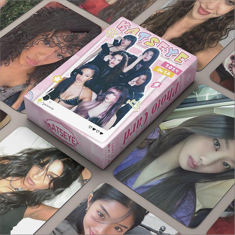 ชุดการ์ดภาพถ่ายอัลบั้ม KATSEYE วงเกิร์ลกรุ๊ปเกาหลี 50 ชิ้น - การ์ดสะสม LOMO ของดานิเอลา แมนอน เมแกน ของขวัญสำหรับแฟนคลับ