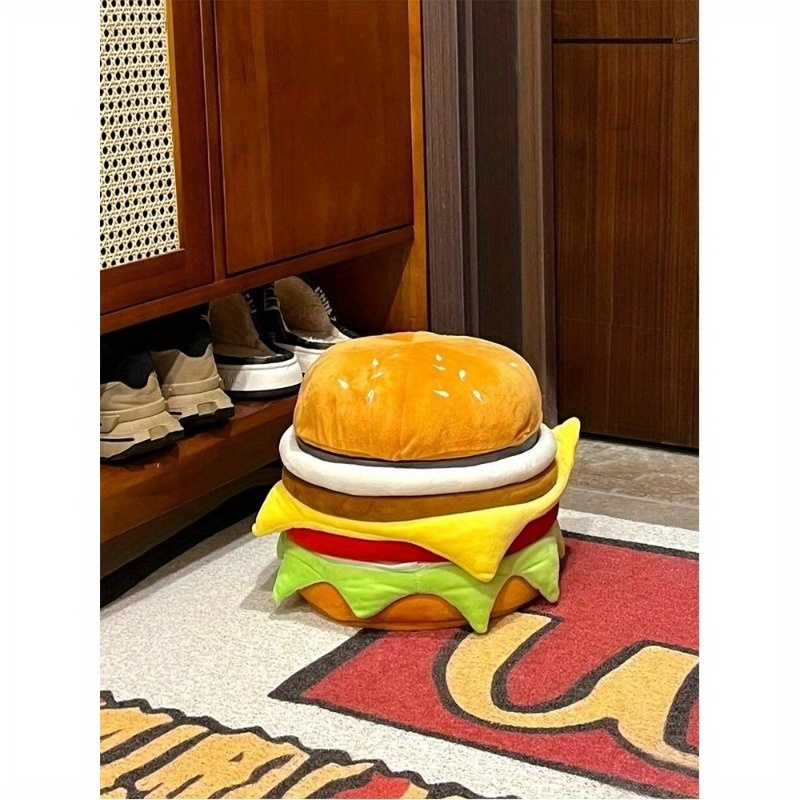 Banco de armazenamento de hamburgo, banco pequeno sentado para casa, sala de estar, grande capacidade, armazenamento de lanche, porta, troca de sapato, banco pequeno