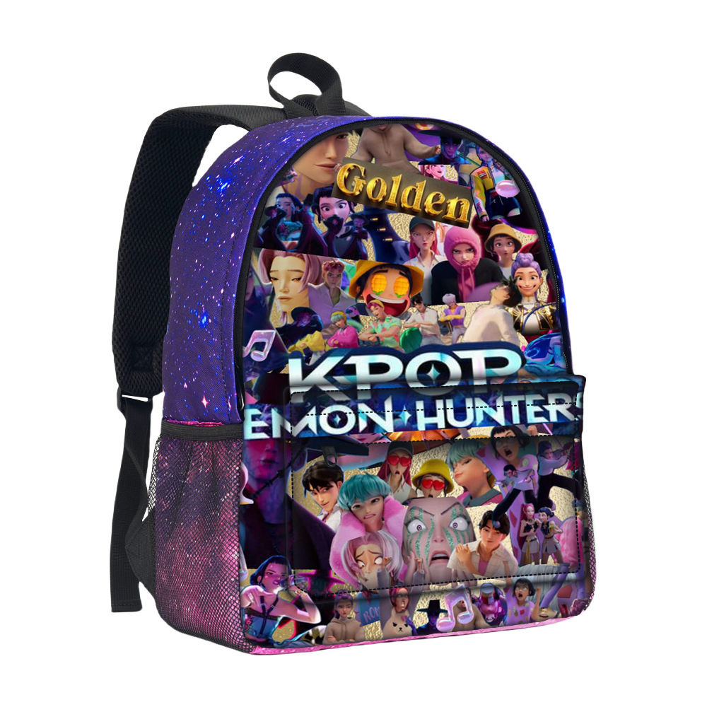 Huntrix Kpop Backpack School Bag Boys Girls Fashion Mochila Starry Sky Backpack 3D Cartoon School Backpack for Children Bags