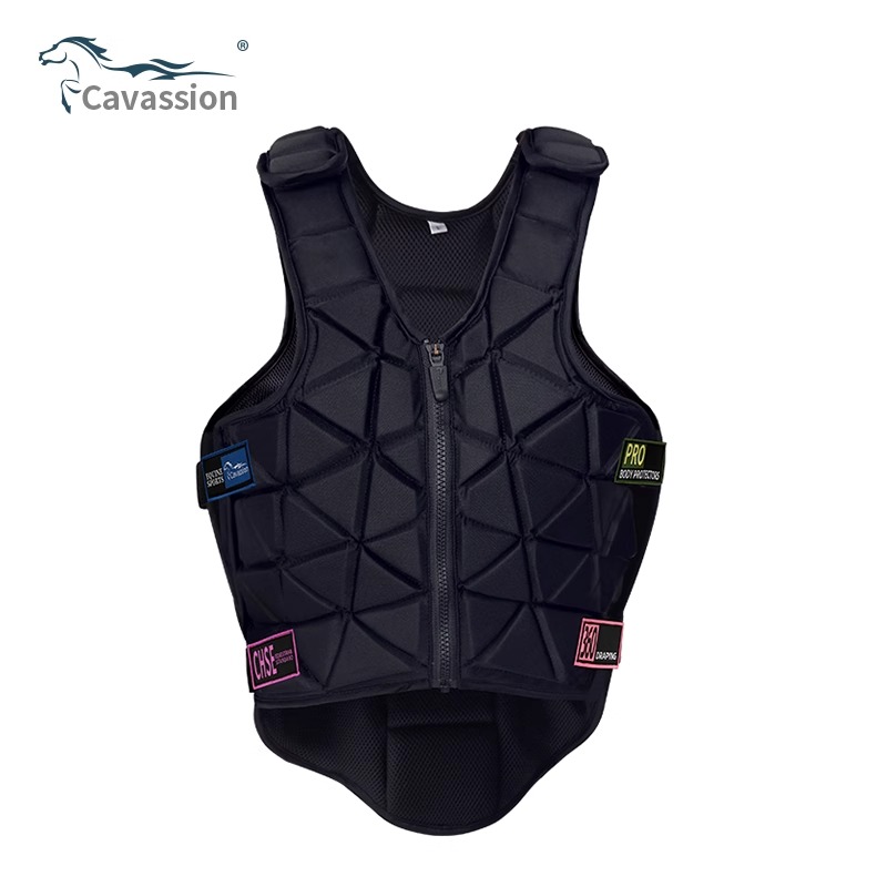 Chaleco para montar a caballo, equipo ecuestre, protector de cuerpo para espalda, arnés ajustable