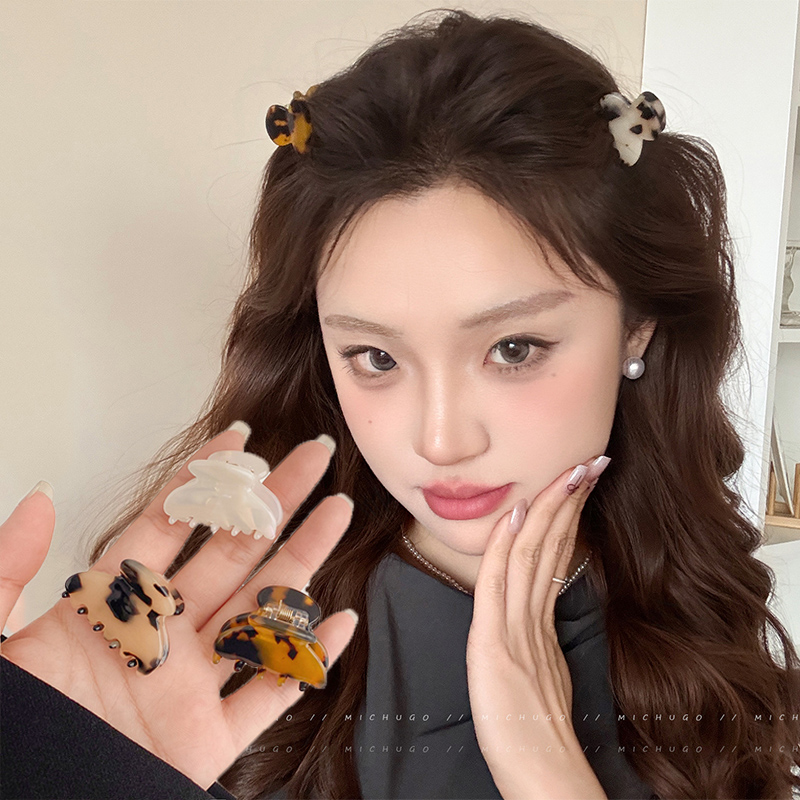 2 pièces petites Mini griffes de cheveux pinces à cheveux en acétate doux pour femmes fille Barrettes pince à crabe queue de cheval épingle à cheveux accessoires de mode