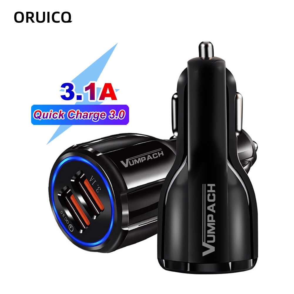 Автомобильное зарядное устройство с двумя USB-портами, 18 Вт, 3,1 А