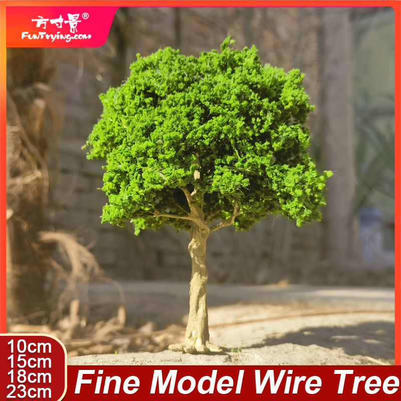 1/2 Uds. Modelo fino de árbol de alambre, modelo a escala Ho, tren, ferrocarril, decoración, modelo DIY, planta verde, 10-30 cm