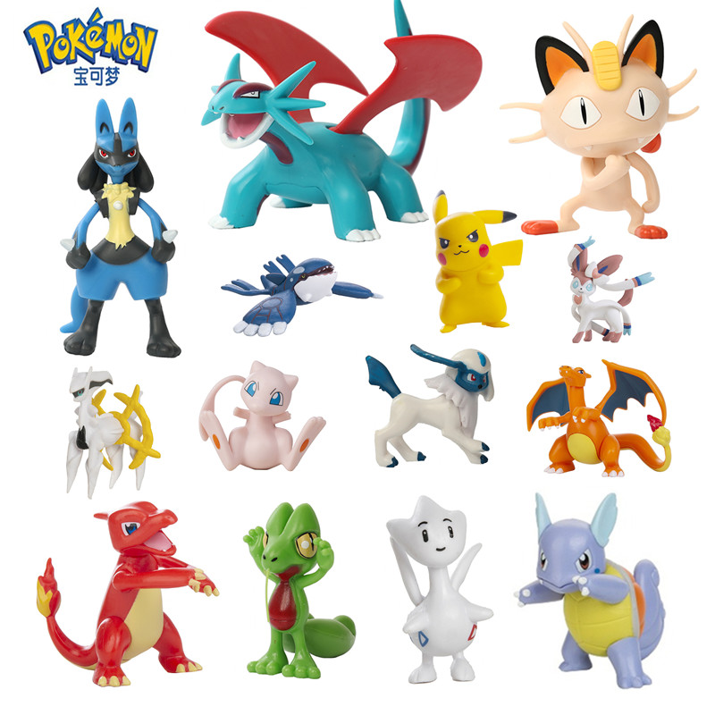 Figurki Anime Pokemon Pikachu Mewtwo Latający Smok Meowth Kolekcja Figurki Zabawki Akcji Model Prezenty Urodzinowe Zakup Hurtowy Zestaw
