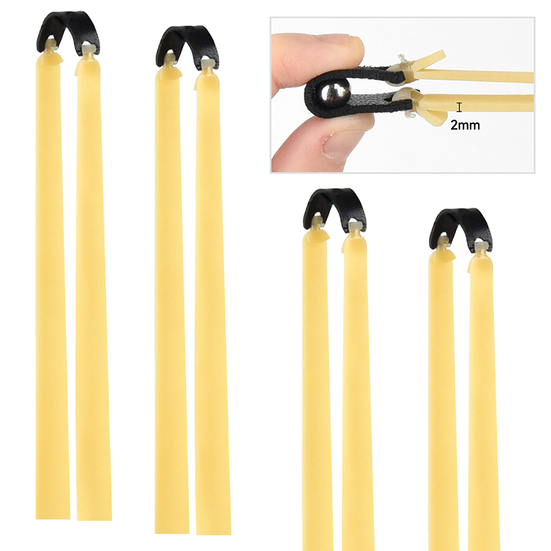 4PCS 2,0mm Verdickte Mighty Slingshot Gummiband Spezielle für Jagd Sport Hohe Qualität Latex Gummiband Schleuder Zubehör