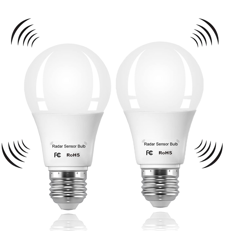 1pc レーダーモーションセンサー電球夕暮れから夜明けまで LED 電球屋外自動オン/オフ屋内屋外地下室、ポーチ、中庭用