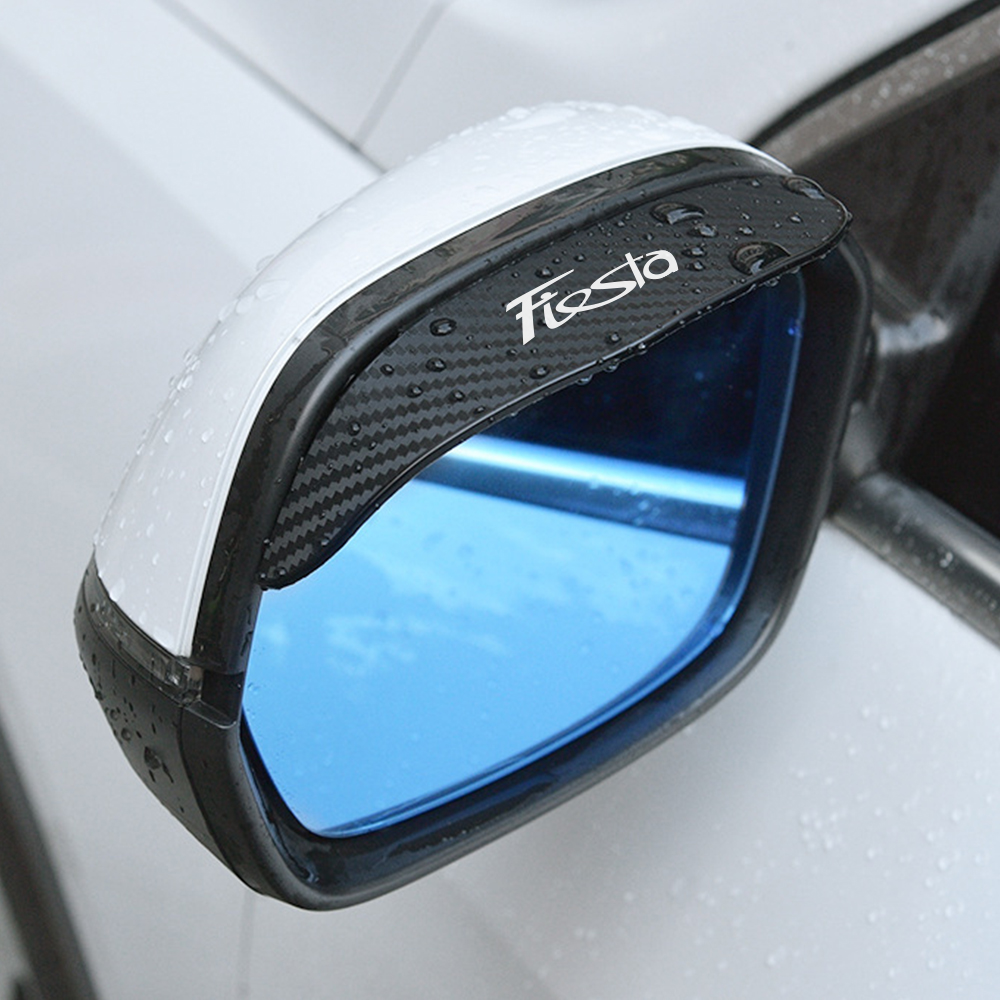 Para Ford Fiesta mk8 mk6 mk5 mk7 mk4 1995-2011 2012 2013-2021 accesorios de sintonización espejo retrovisor de goma suave ceja de lluvia