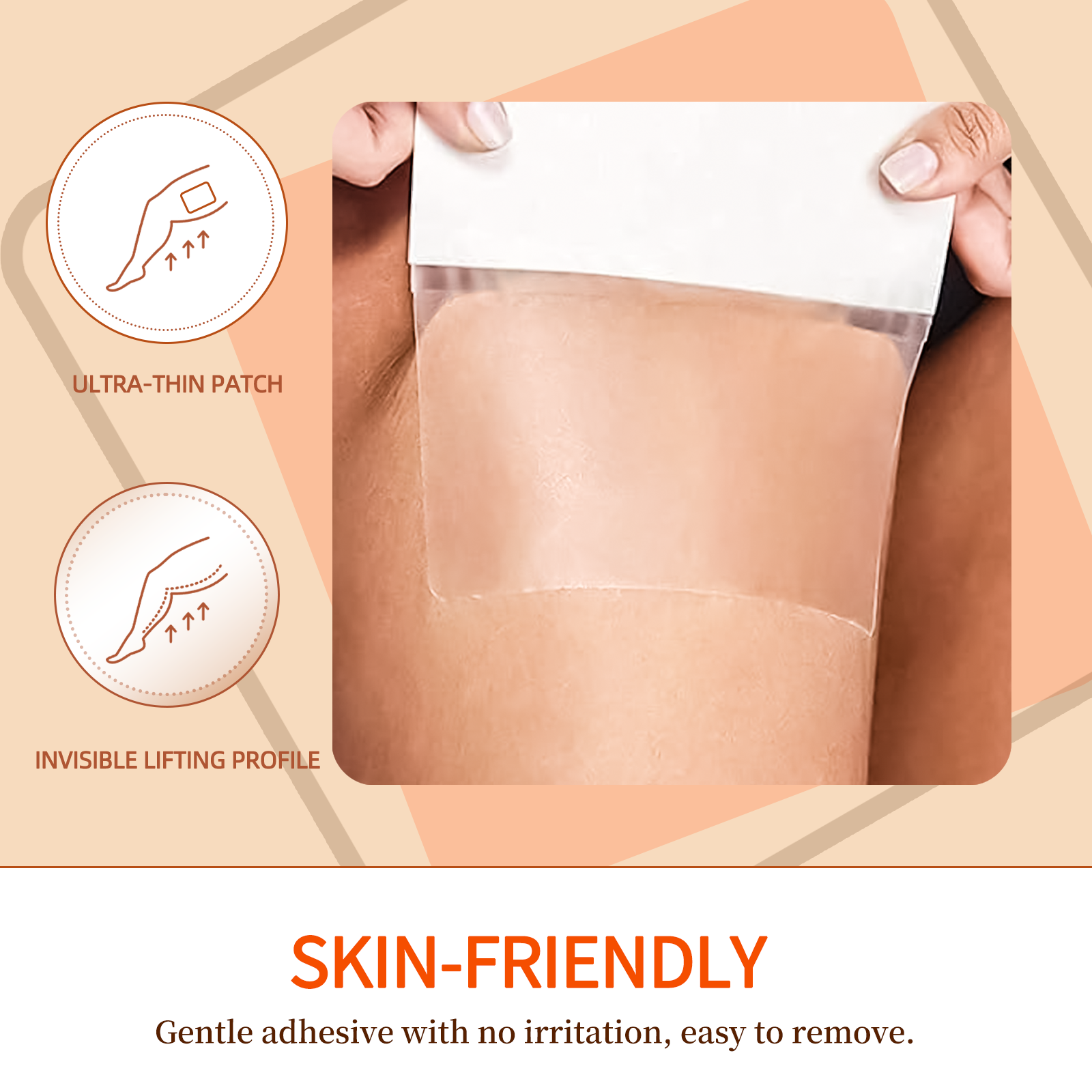 10PCS Invisible Thigh Lift Patches Waterproof Sweat-Proof Comfortable Gentle Instant Tightening Body Tape for Thighs Arms
